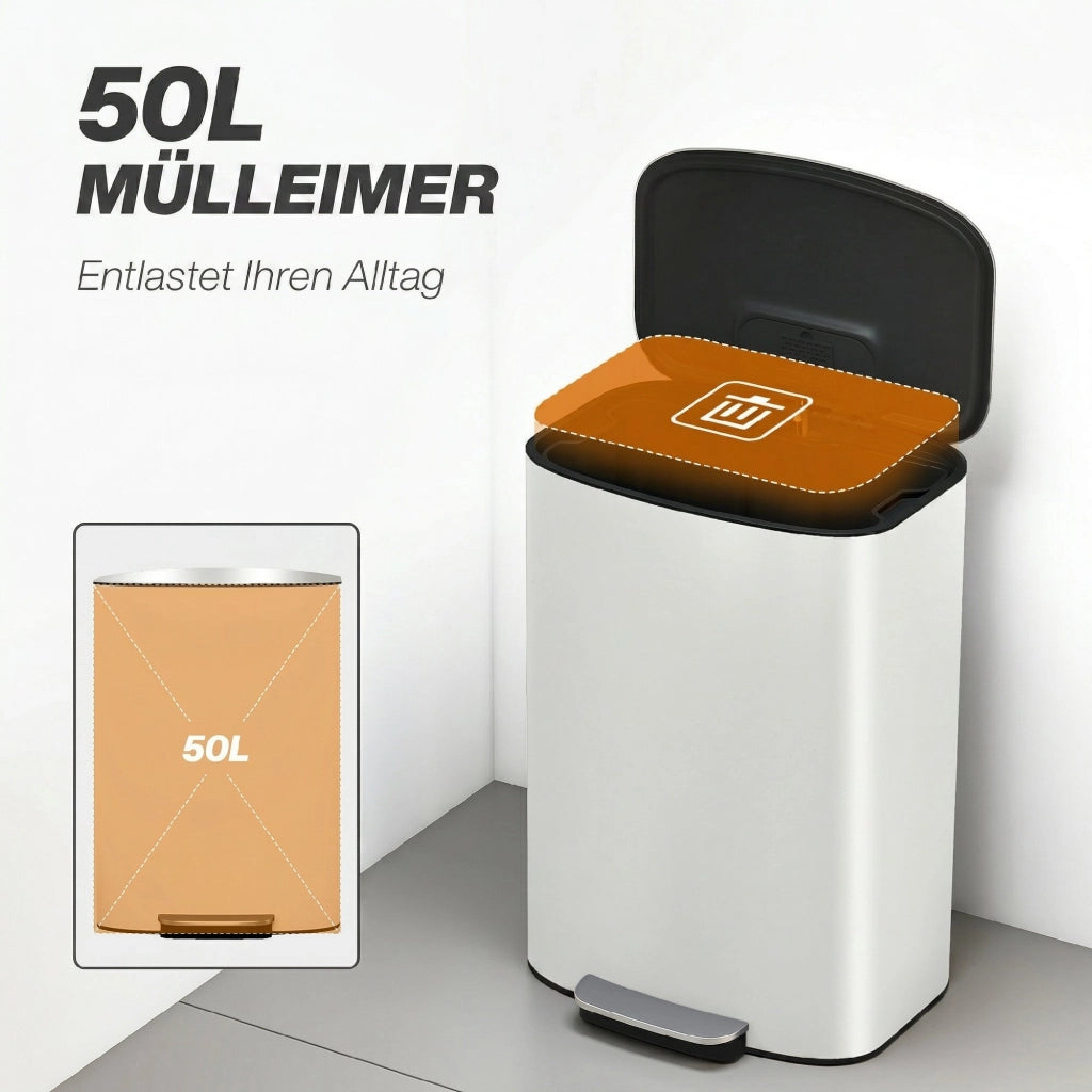Cestino per la Cucina 50 Litri ¨C Minimal ¨C Cremewei?