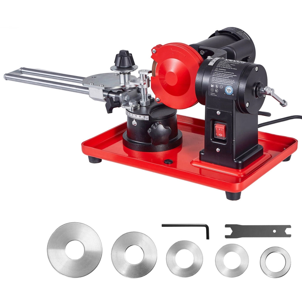 Affilatrice per Dischi da Seghe Circolari CSS01A 370W 2890 giri/min per Dischi Diametro 80-700 mm con Mola Regolabile 125 mm per Lavorazione Legno