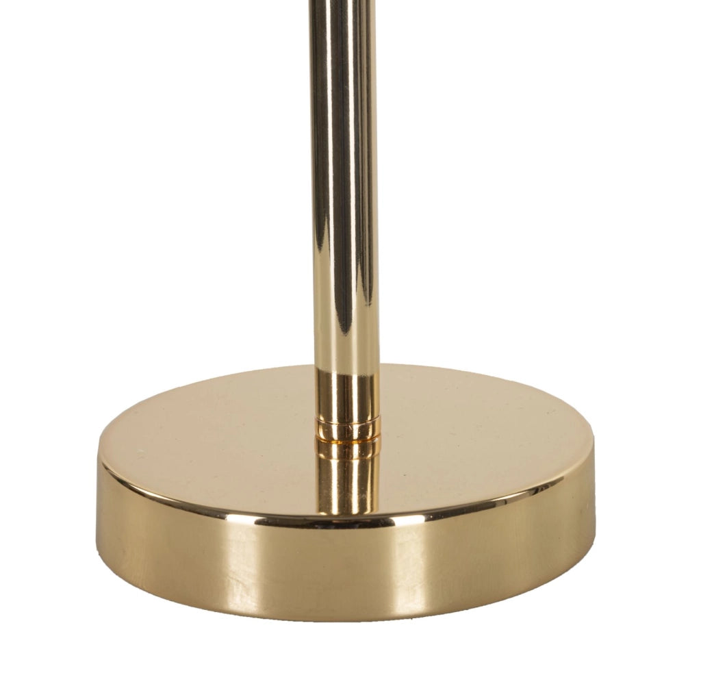 Lampada da Tavolo Palm Grigia Ø40x55 cm in Ferro e Plastica Oro e Grigio