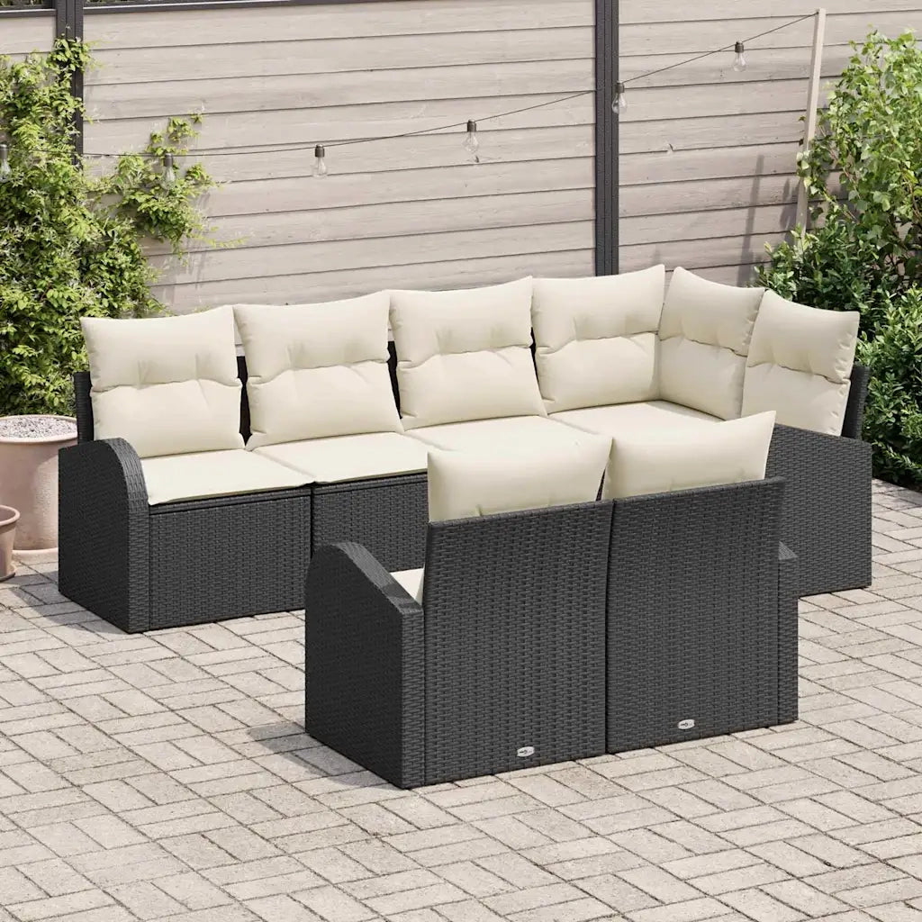Set Divano da Giardino Nero polyrattan 3346077