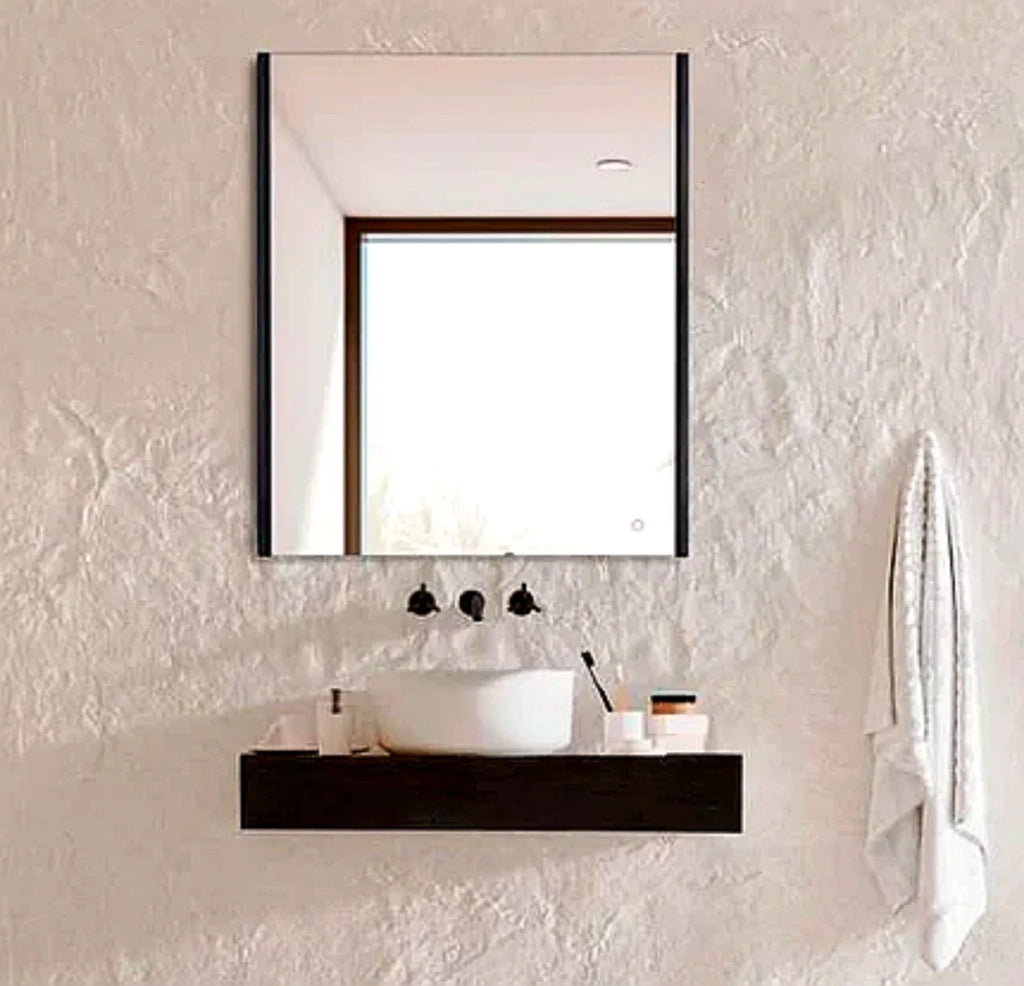 Specchio LED Megan 100x80 cm nero