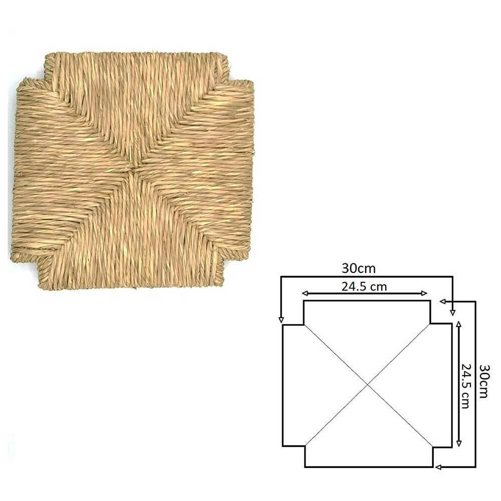 Seduta di ricambio in paglia per sgabello quadrato 30 x 30 cm modello 772