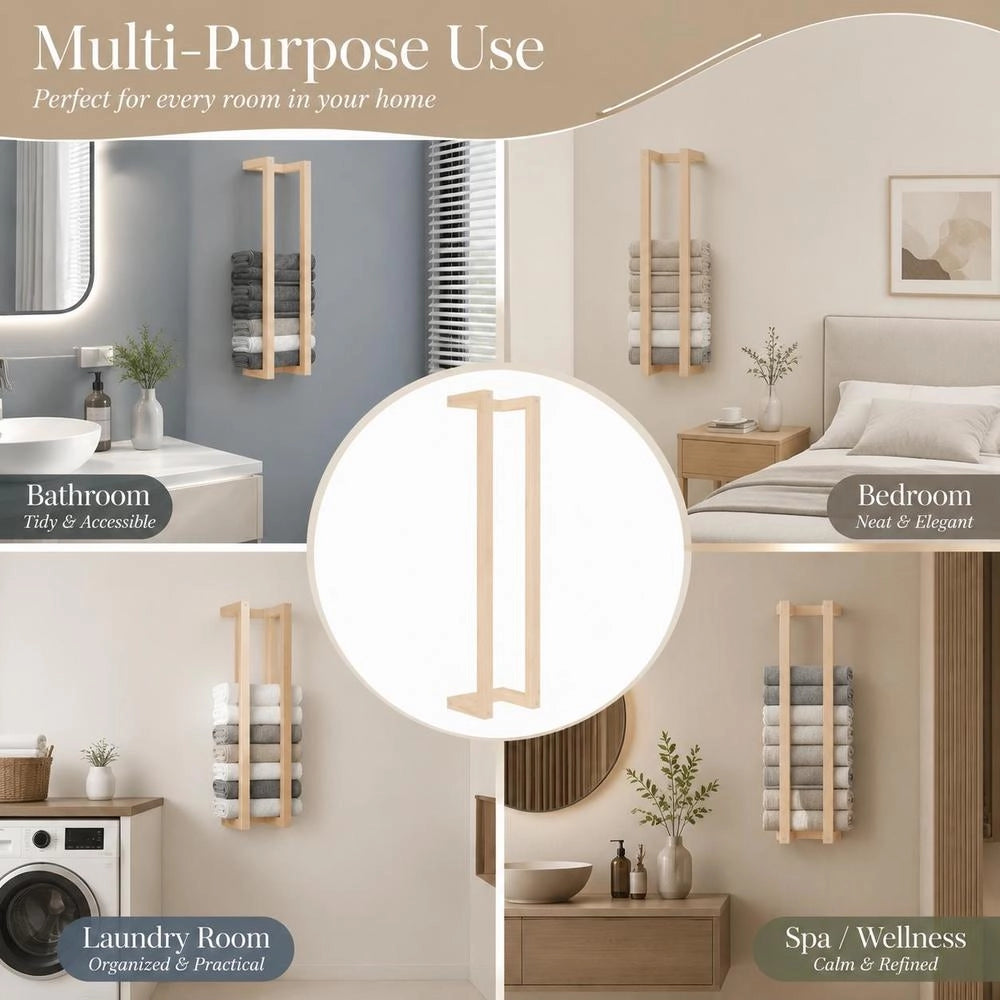Towel Holder 23x18x90 Cm Solid Pine Wood
