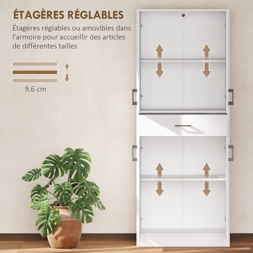 Buffet Armadio Cucina ¨C zephmum ¨C Bianco 180x60x40 cm