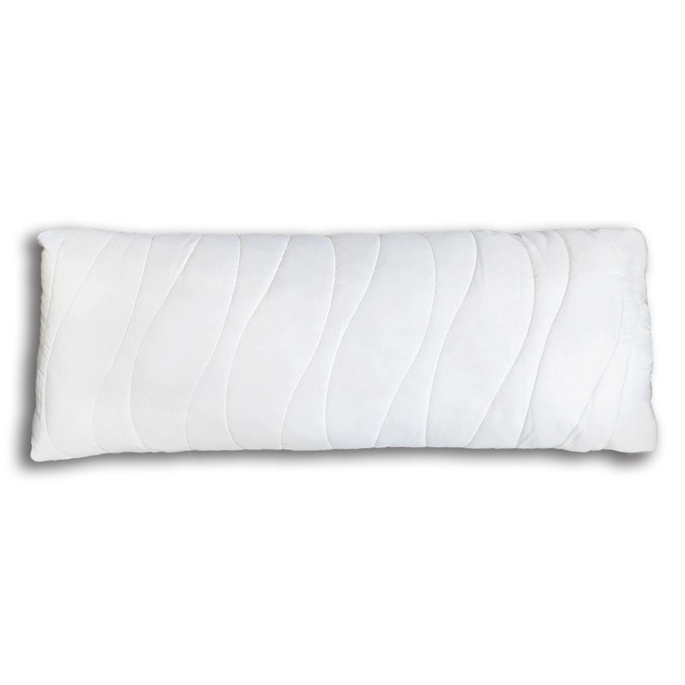 Cuscino lungo da circa 110cm per letto piazza e mezza in fiocco di memory - Comprarredo