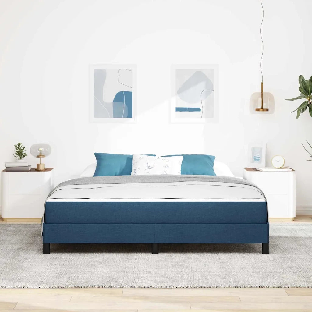Letto a molle con materasso Blu 180 x 200 cm Tessuto 3398513
