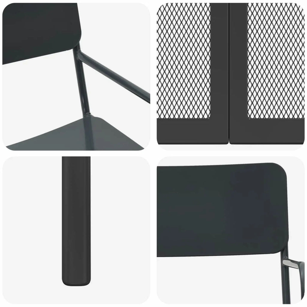 Set da pranzo 7 pz Antracite Acciaio 3422864