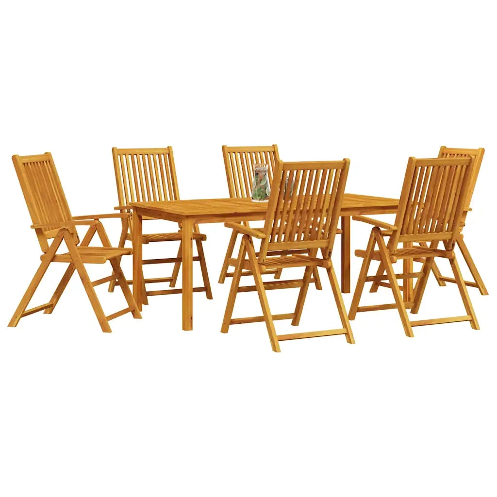 Set da Pranzo per Giardino 7 pcs Marrone