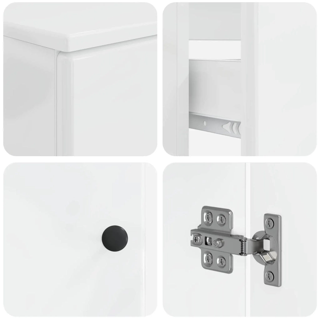 Set di armadietti da bagno in 3 pezzi BREDA Bianco Lucido 3418048