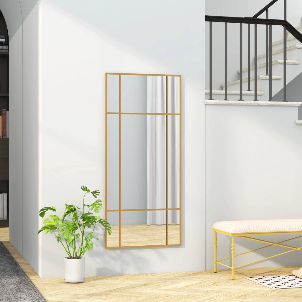 Specchio da Parete Finestra ¨C zephmum ¨C 110x50cm Oro