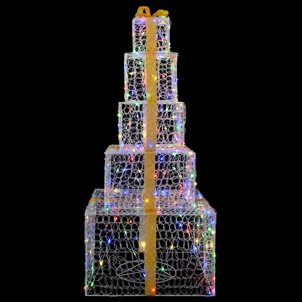 Pacchi regalo di Natale impilabili con LED 250 LED Multicolore 42049489