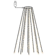 Catena luminosa decorativa per albero di Natale 300 cm 300 LED atmosfera accogliente in PVC bianco freddo 02_0046781