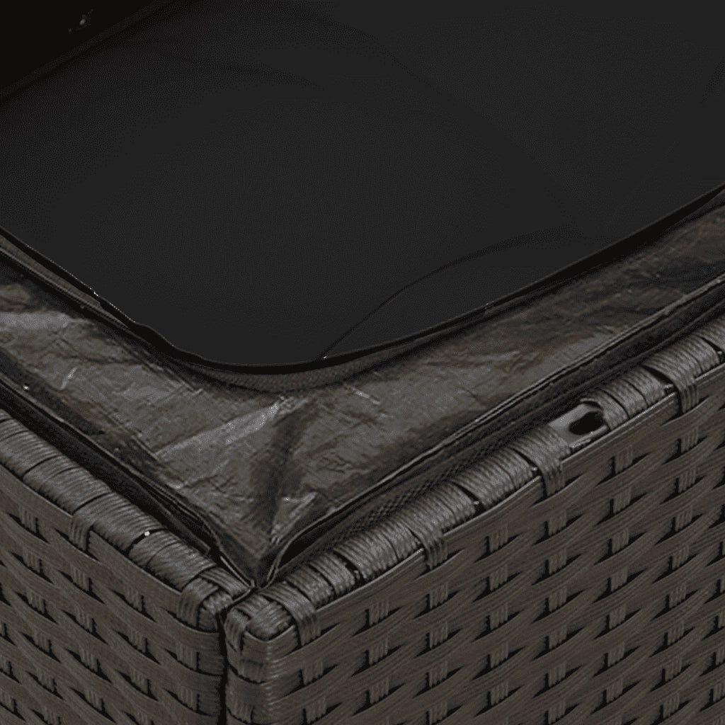 Set Divani da Giardino con Cuscini 7pz Nero Polyrattan 3255212