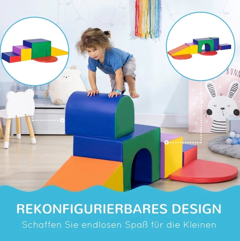 BLOCCHI MORBIDI Set 7 Pezzi Multicolore in Ecopelle