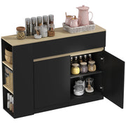 Mobile da cucina con 2 cassetti e 3 ripiani ¨C Xylo ¨C Nero 110x29,5x82 cm