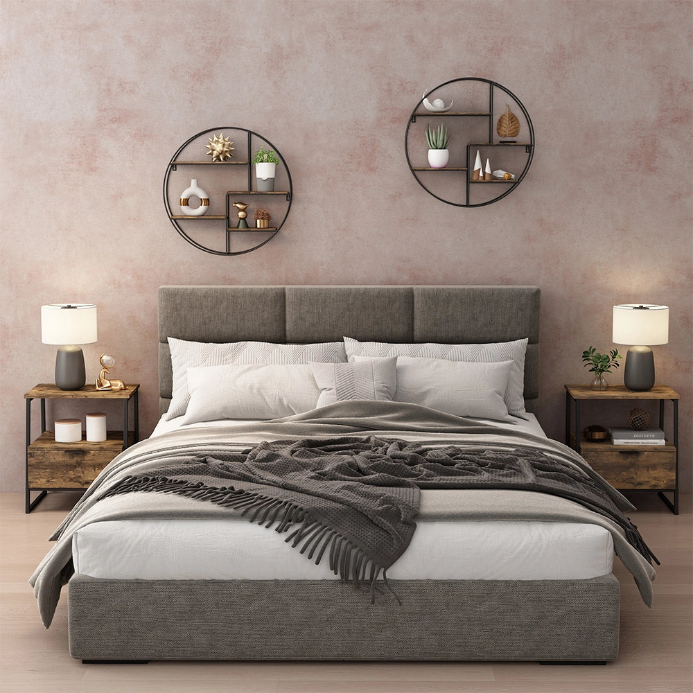 Vicco Comodino Rovere rustico/nero Set di 2
