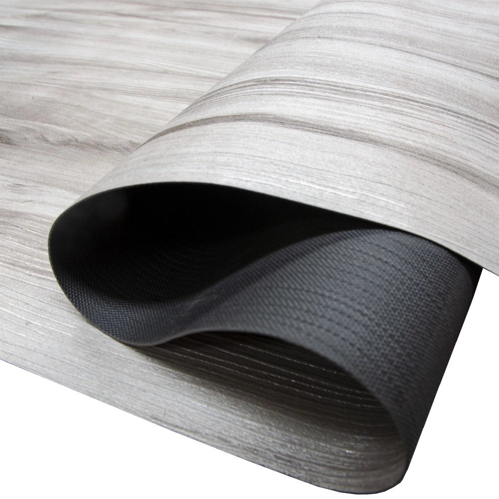 Pavimento PVC 140x120 Cm Rivestimento Rotolo Vinile 30 Misure Legno Parquet Venato Grigio Dis B