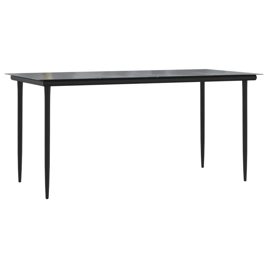 Set da Pranzo da Giardino 5 pz con Cuscini Beige e Nero 3156624