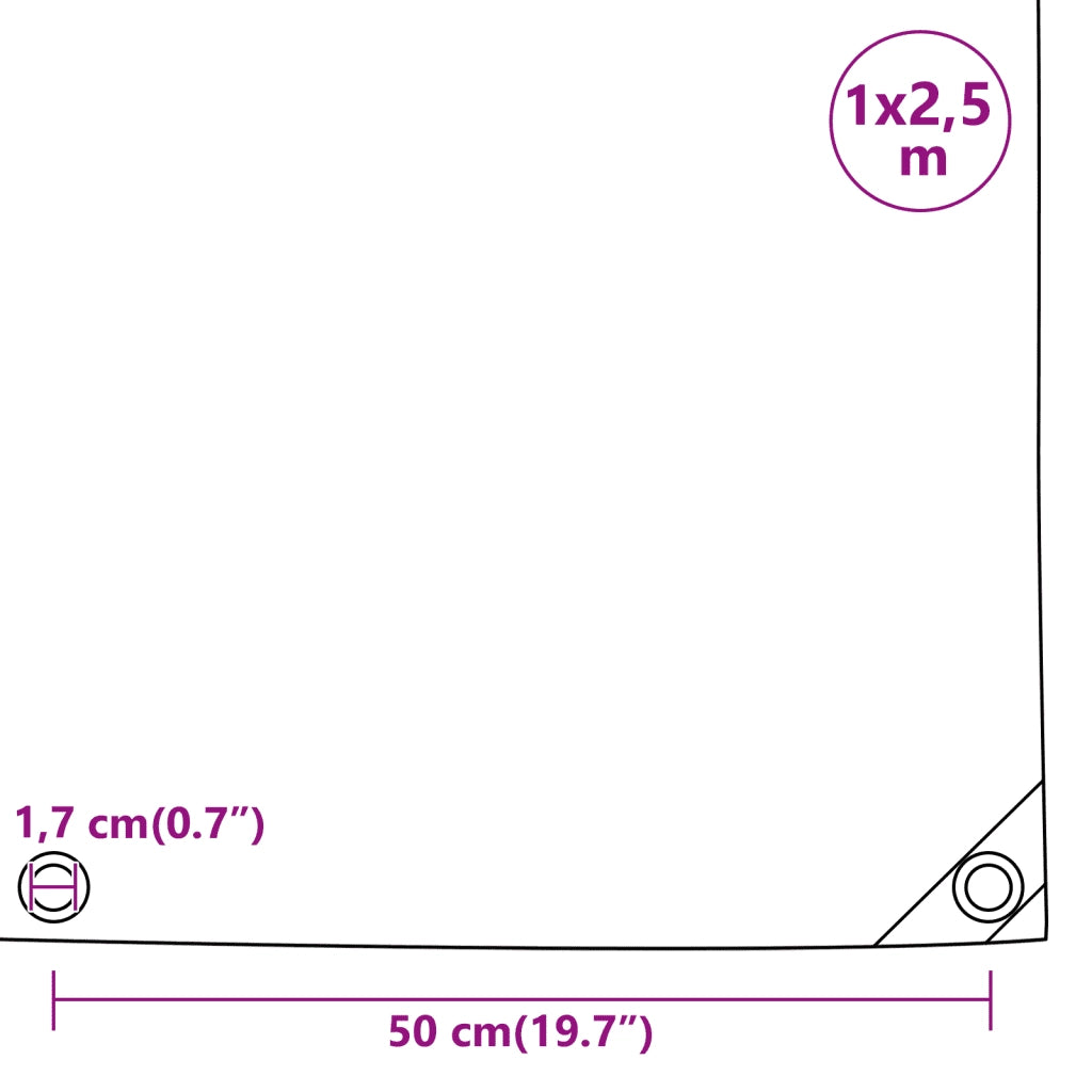 Telone Antracite 1x2,5 m 650 g/m2