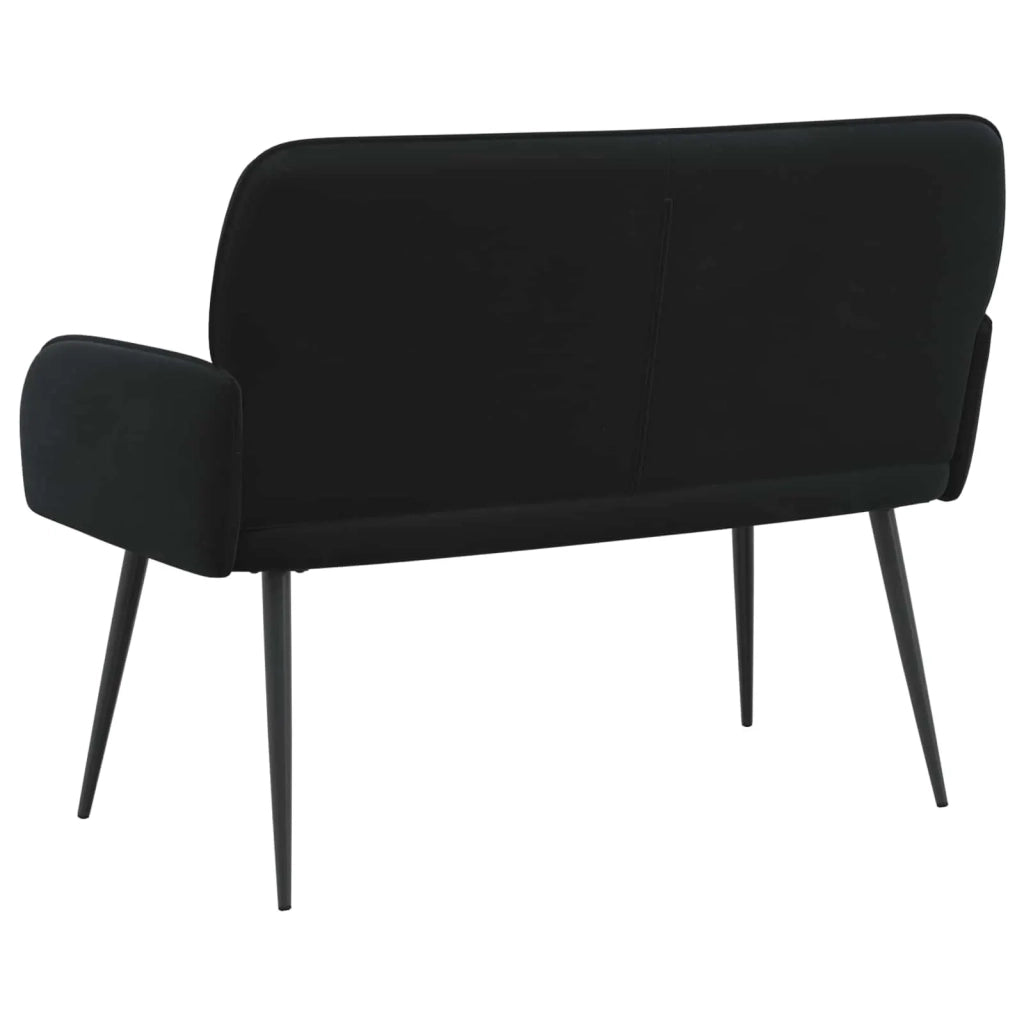Divano a 2 posti con gambe in metallo 2 posto Nero Velluto 42051023