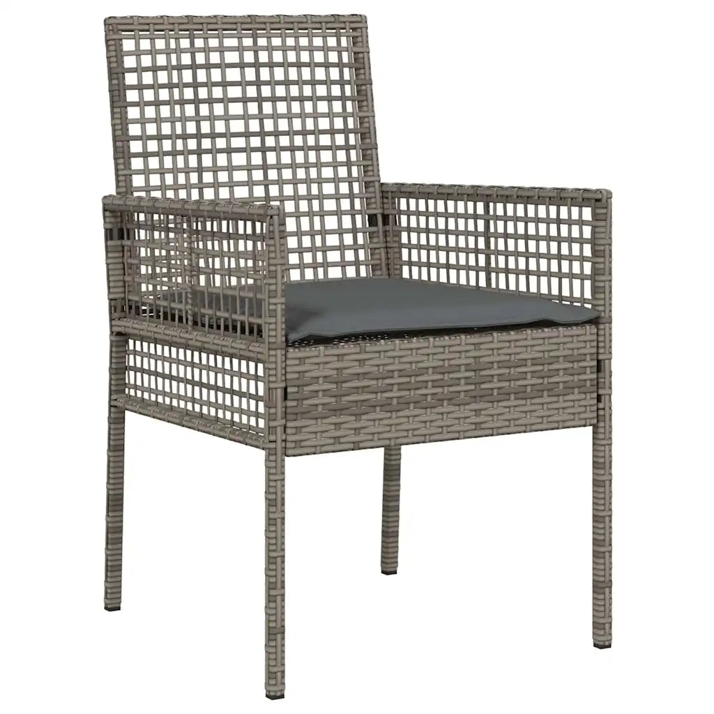 Set da Pranzo per Giardino 3 pz | Set Salotto da Giardino Grigio polyrattan