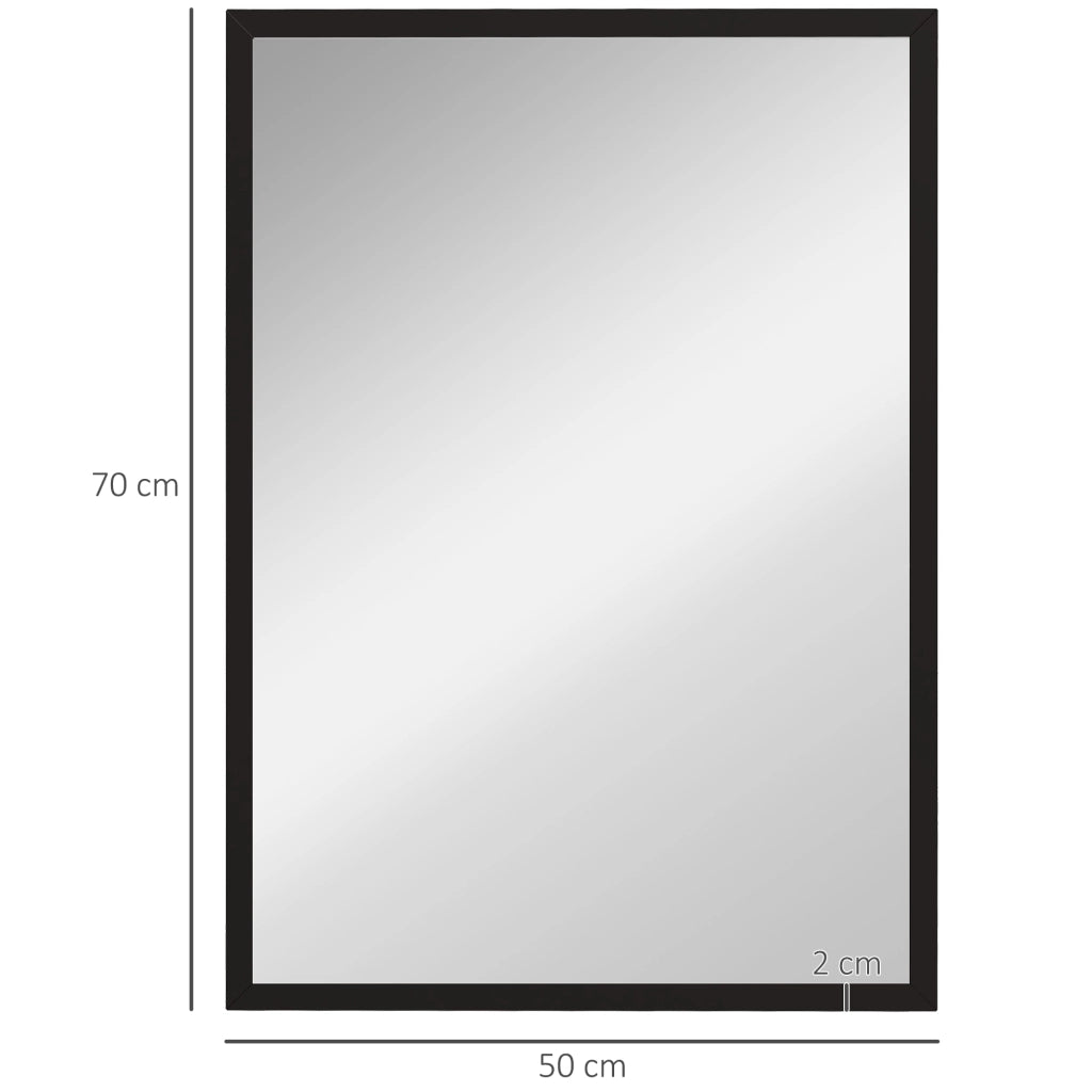 Specchio da Parete Rettangolare ¨C Xylo ¨C 50x70 cm Cornice Legno Nero