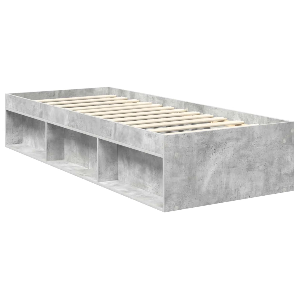 Letto singolo | Letto per adulti | Struttura del letto Grigio Concret¨¨ 75 x 190 cm Pino massello