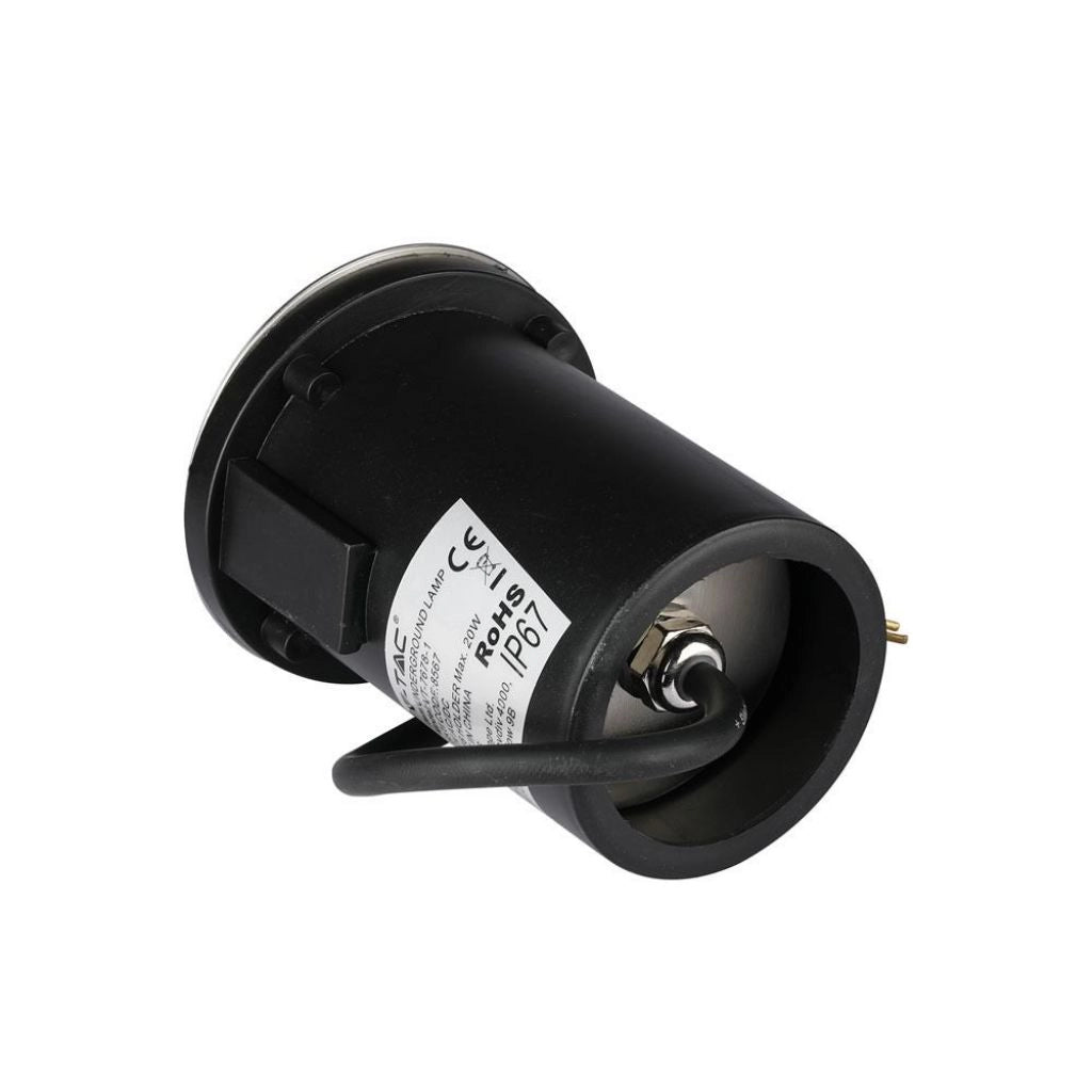 Segnapasso Carrabile Calpestabile Incasso Rotondo MR16 Nero Acciaio 1 Fascio IP65