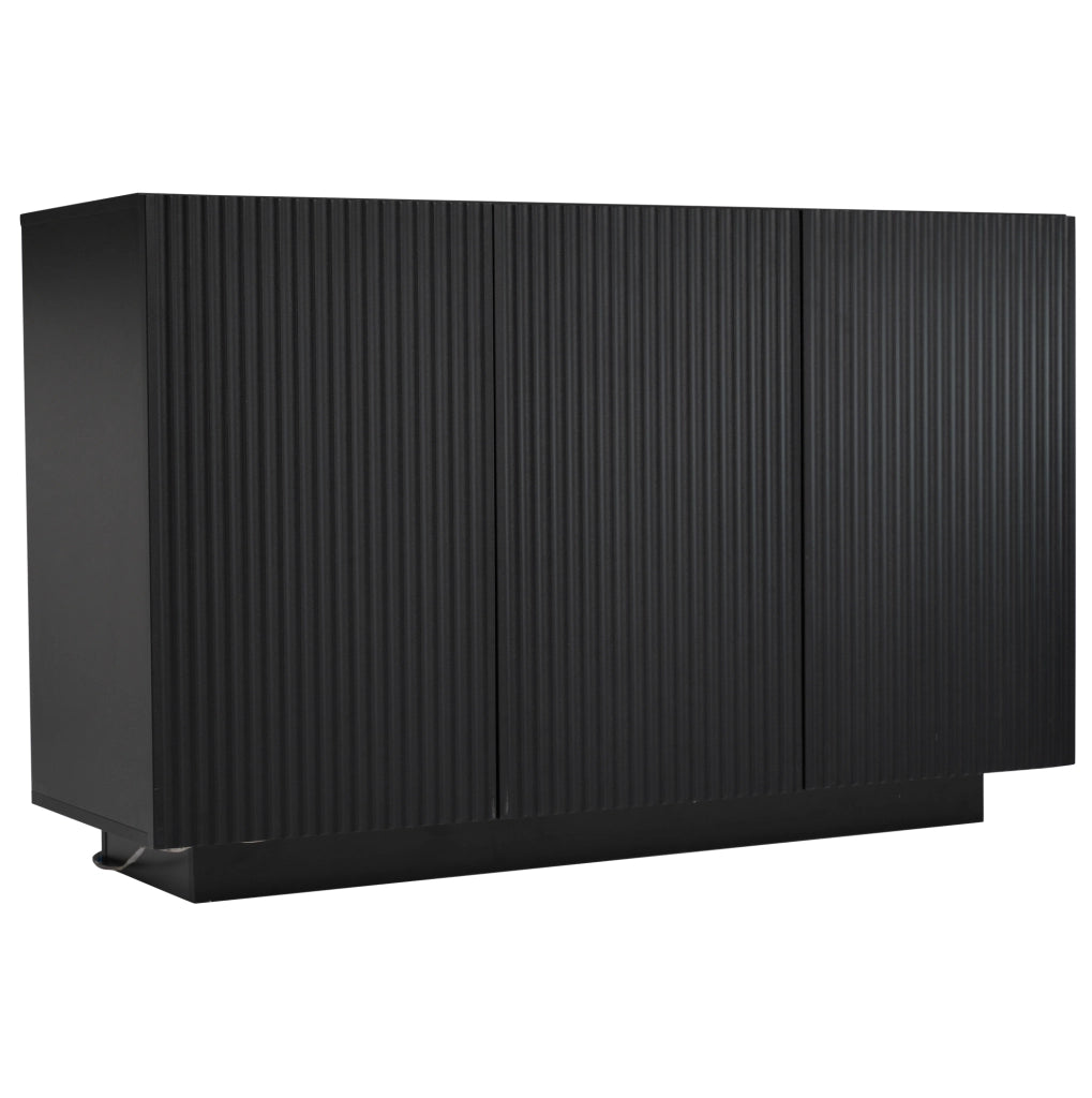 Sideboard LED 120 cm nero in MDF con controllo Bluetooth