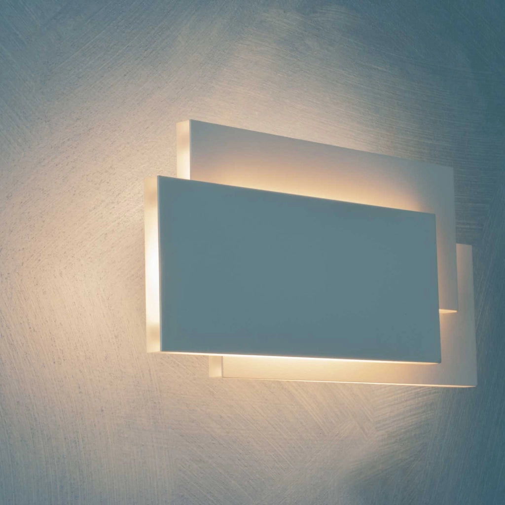 Applique moderno rettangolare LED 12W CCT 3 temperature di luce da 3000K a 6500K lampada parete muro soggiorno ufficio 230V
