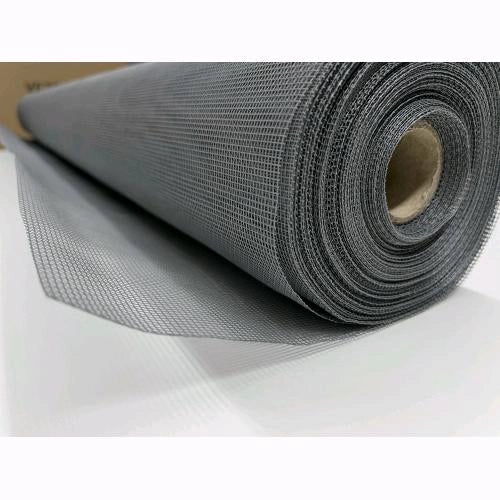 Rete Zanzariera in Fibra di Vetro Grigia Maglia 18X16 Altezza: 150 cm Rotolo: 50 mt