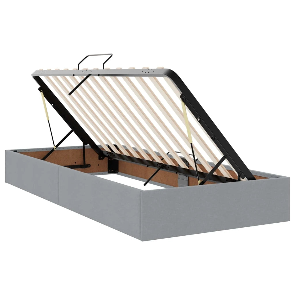 Letto con contenitore LED e materasso Grigio Chiaro 3459042