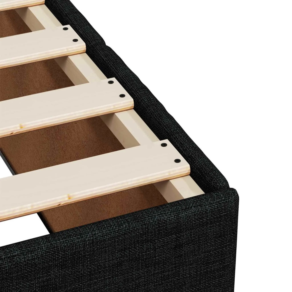 Letto box spring con materasso Nero 120 x 200 cm Tessuto 3451180
