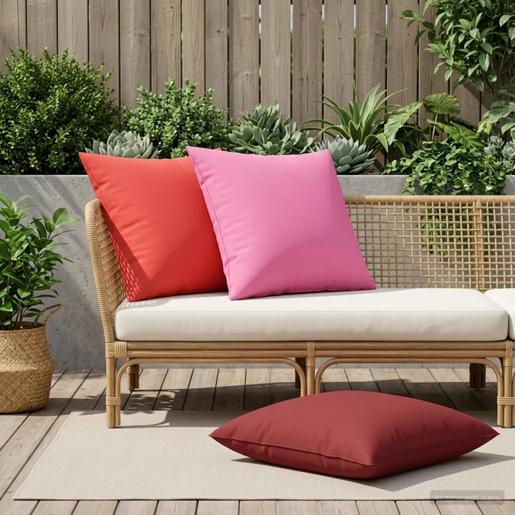 Federa 2 pcs HEERLEN Rosa 80 x 80 cm Poliestere 913675