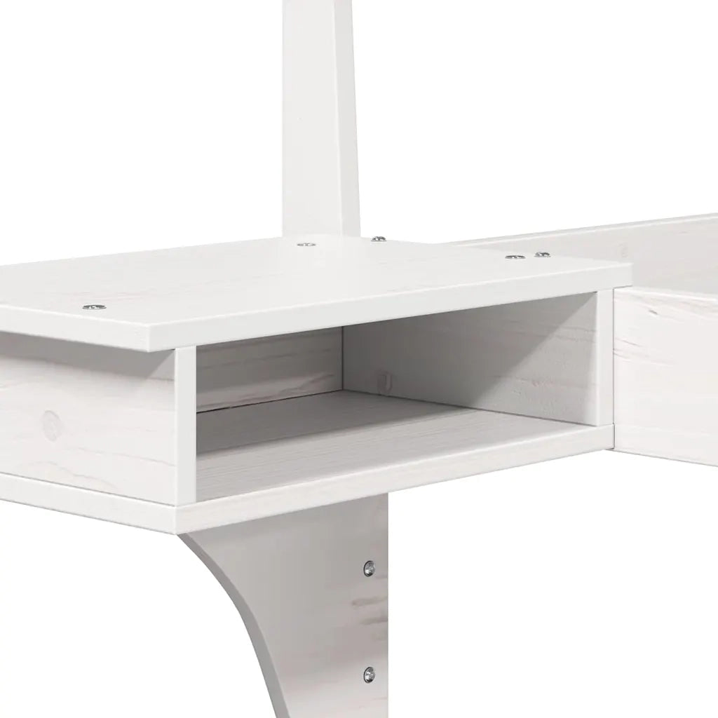 Letto singolo | Letto per adulti | Struttura del letto Bianco 90 x 200 cm Pino massello
