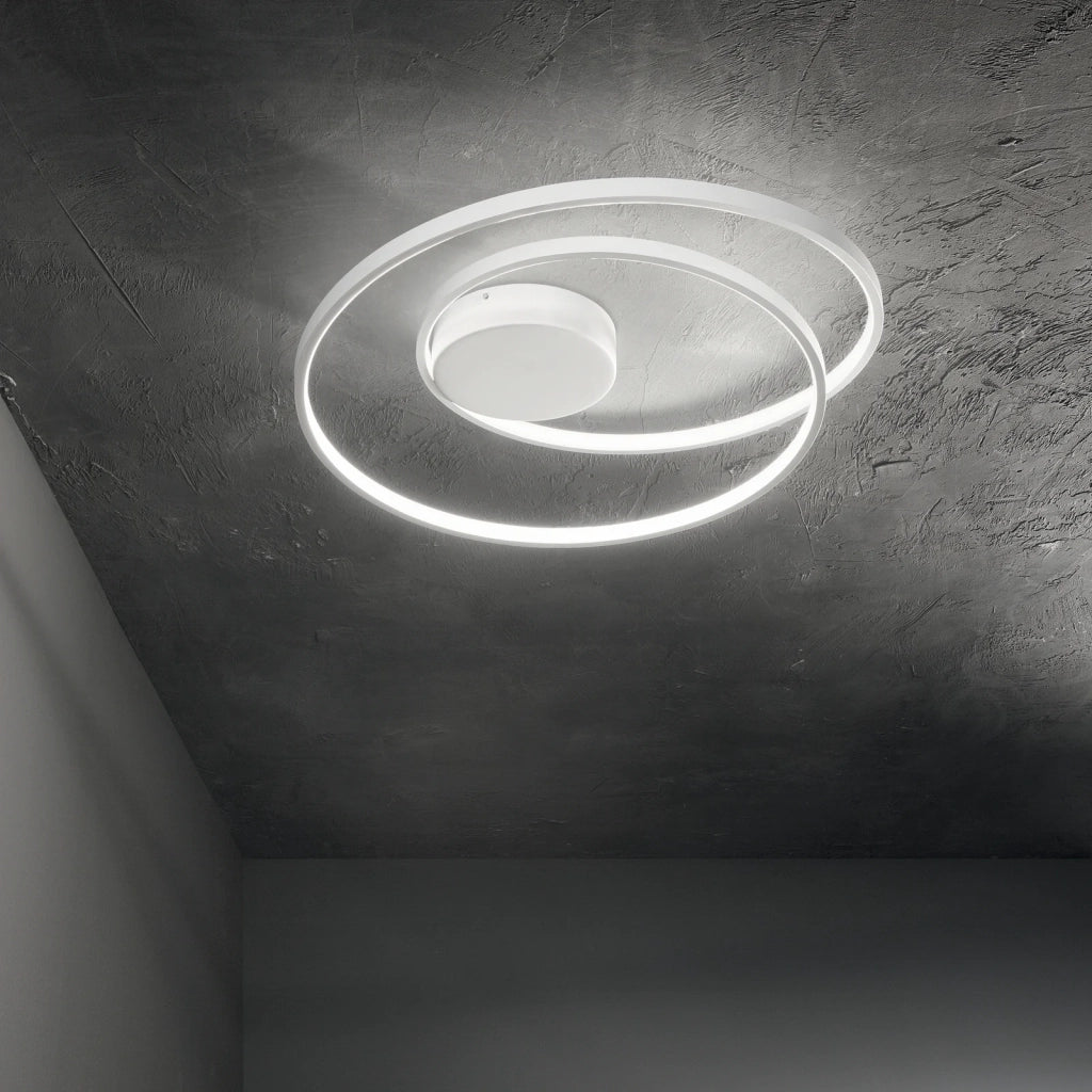 Plafoniera Collezione OZ LED 47W Luce Calda 3000K Bianco Ideal Lux