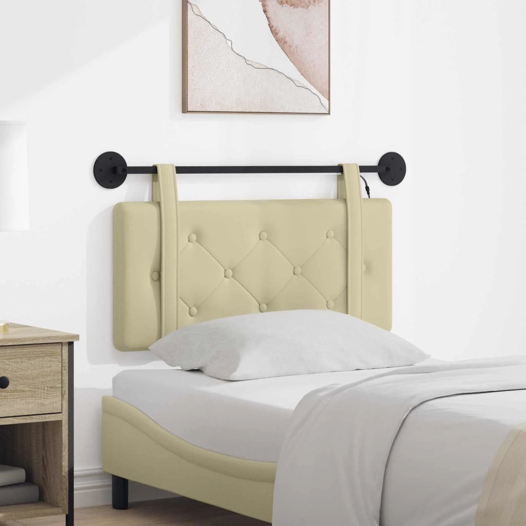 Testiera | Testata sospesa Con luce LED Crema Similpelle
