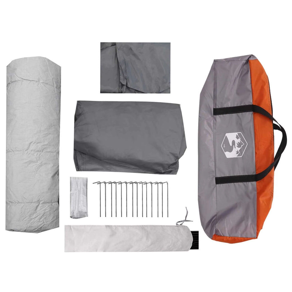 Tenda Istantanea 8 persona Grigio e arancione 42017486