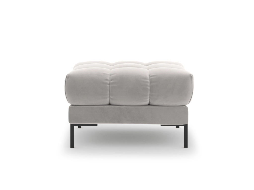 Cosmopolitan Design - Pouf "Bali" in velluto argento 
