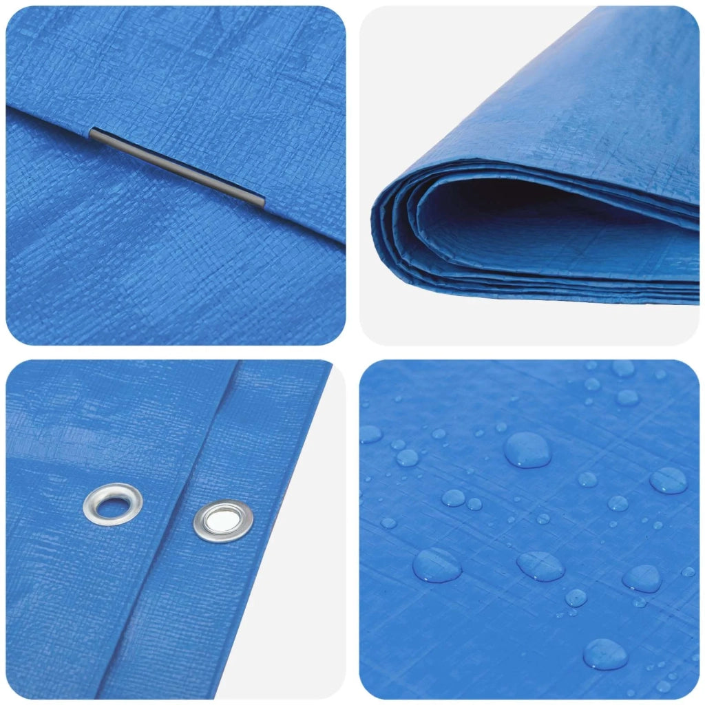 Telo con Occhielli Blu 8 x 10 m 90 gsm PE 42039493