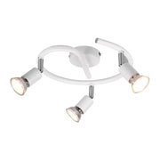 PLAFONIERA PARIS 3 LUCI GU10 BIANCO D. 28- 1,0 pz