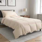 Set di Piumoni 2 pz 155 x 220 cm Tutte le stagioni Beige 3431904