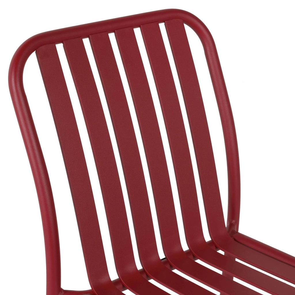 Oviala - Sedia da giardino di design in alluminio rosso