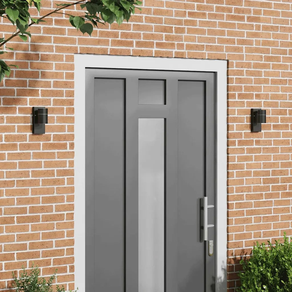 Lampada da Parete Esterna 2 pz Nero 6,5 x 10,5 x 16 cm CFW2471481