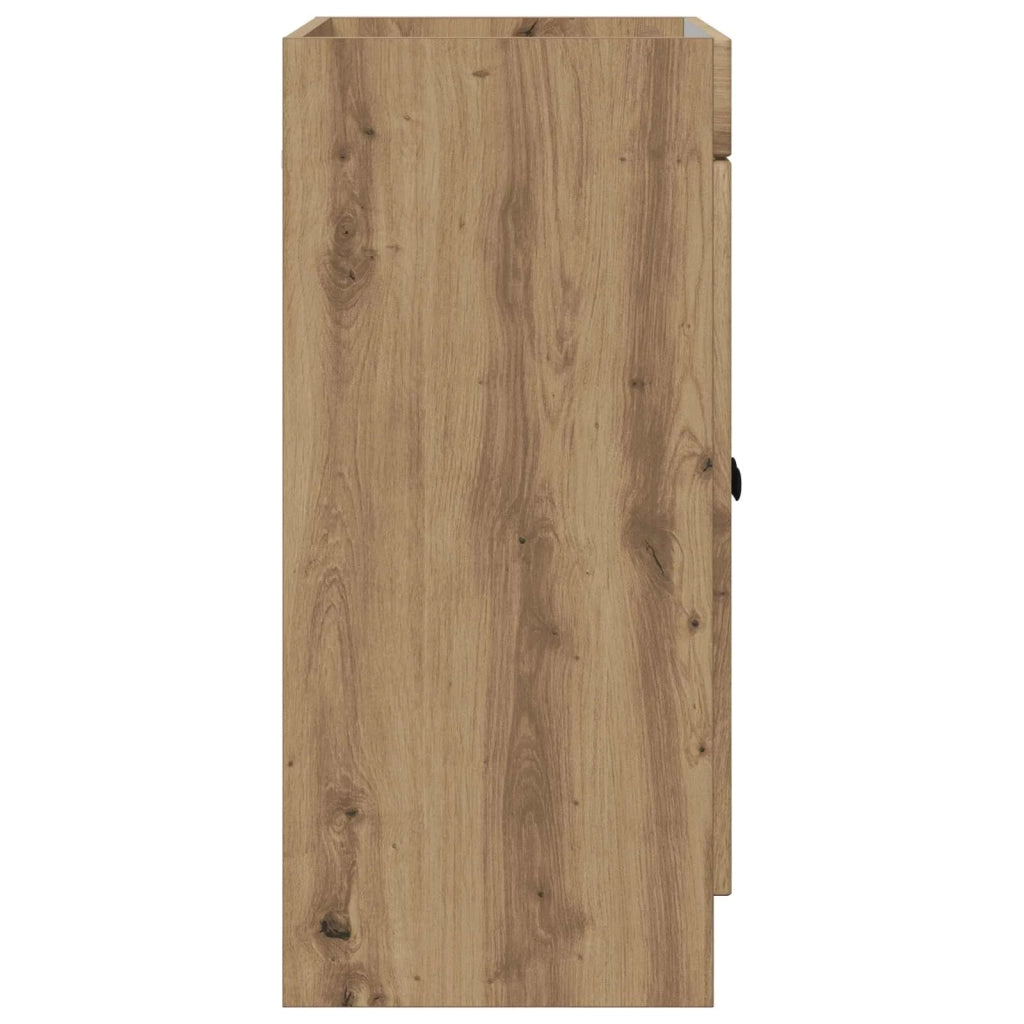 Armoire sous évier de salle de bain Chêne artisanal