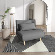 Divano letto singolo convertibile grigio