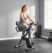 Cyclette pieghevole 3 in 1 con bande elastiche e Bluetooth