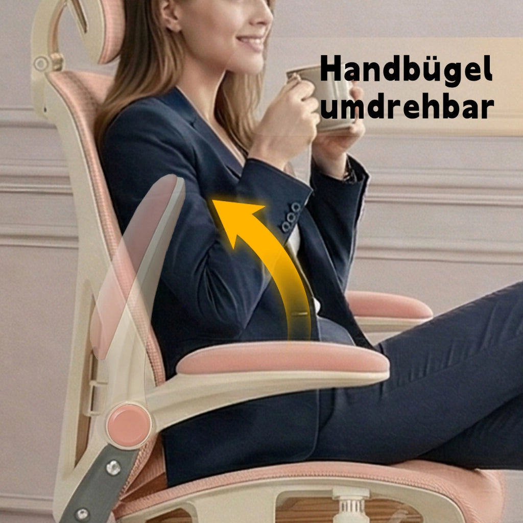 Sedia da ufficio ergonomica pieghevole con supporto lombare ¨C Xylo ¨C rosa