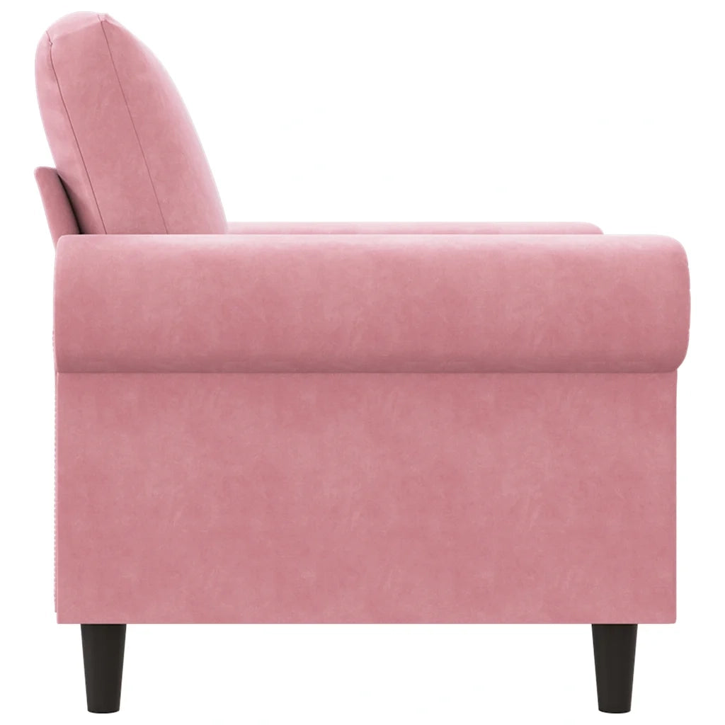 Poltrona Rosa 60 cm Velluto 359512