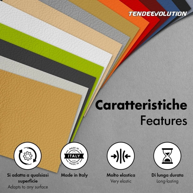 Ecopelle di Alta Qualità Made in Italy, Colore Beige 151 - Tessuto per Rivestimento e Tappezzeria - Vendita al Mezzo Metro